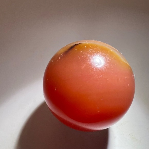 Carnelian Agate Crystal‎ Marble Sphere (#23) - Picture 5 of 9